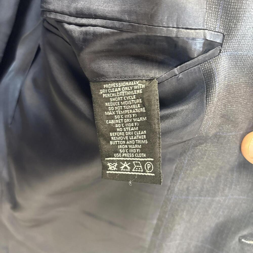 Men’s High-End Hickey-Freeman Boardroom 42R Suit Coat Luxury 100% Wool Grey/Blue - Picture 15 of 16